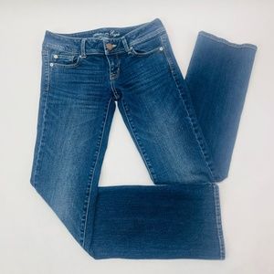 American Eagle Womens Jeans 4 Long Blue Slim Boot